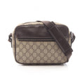 Gucci Shoulder Bag GG Plus Beige Brown Co Ting Canvas Leather Split