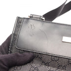Gucci Shoulder Bag GG Canvas Gray Black