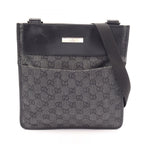 Gucci Shoulder Bag GG Canvas Gray Black