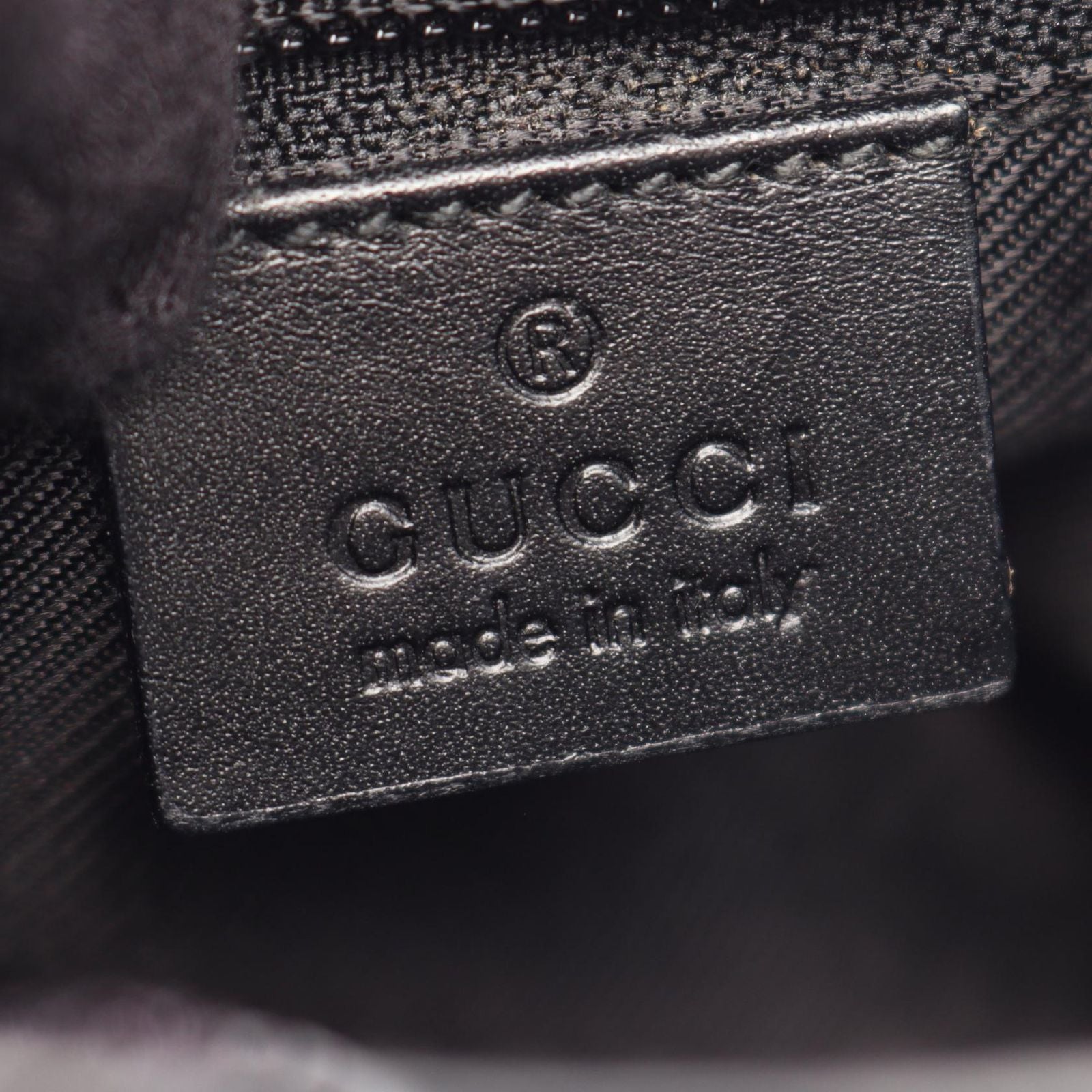 Gucci Shoulder Bag GG Canvas Gray Black