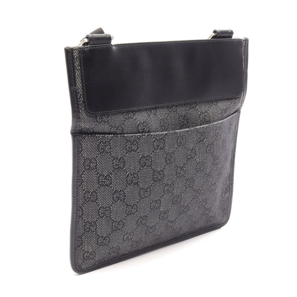 Gucci Shoulder Bag GG Canvas Gray Black