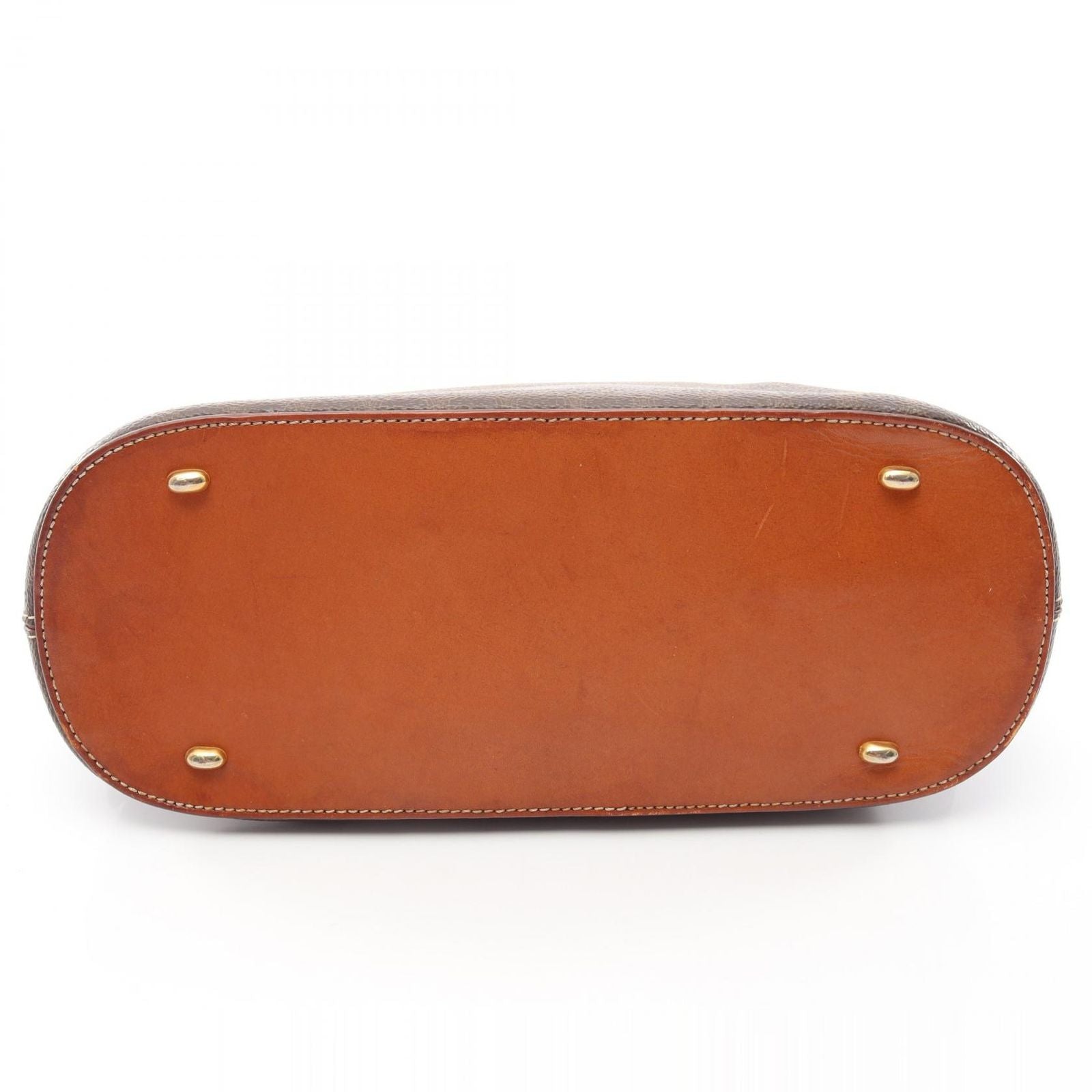 Celine Handbag Macadam Brown Canvas Leather