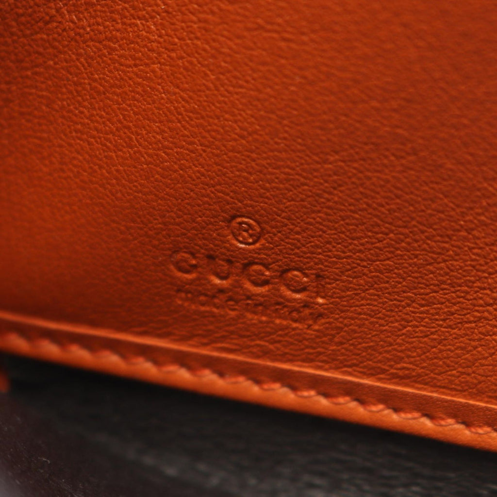 Gucci Round Wallet Micro Guccissima Orange Leather Guccissima