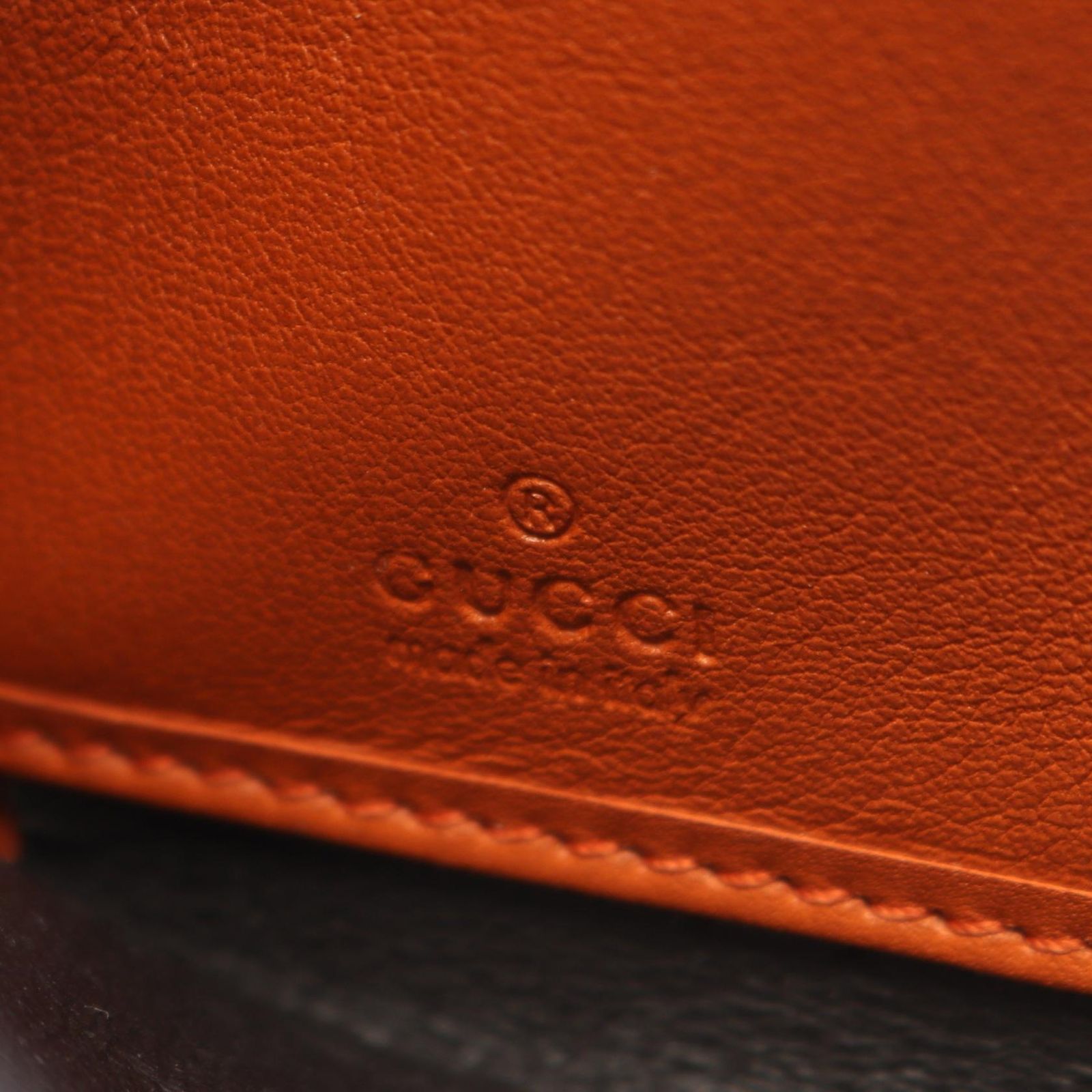 Gucci Round Wallet Micro Guccissima Orange Leather Guccissima
