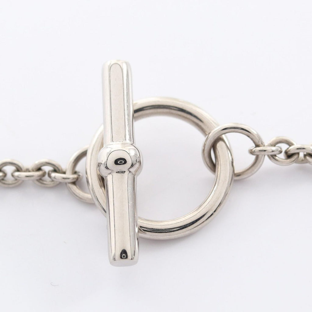 Hermes Necklace Chaine D'ancre Mini Maillon PM Brown Glasse Stainless Steel PM