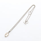 Hermes Necklace Chaine D'ancre Mini Maillon PM Brown Glasse Stainless Steel PM