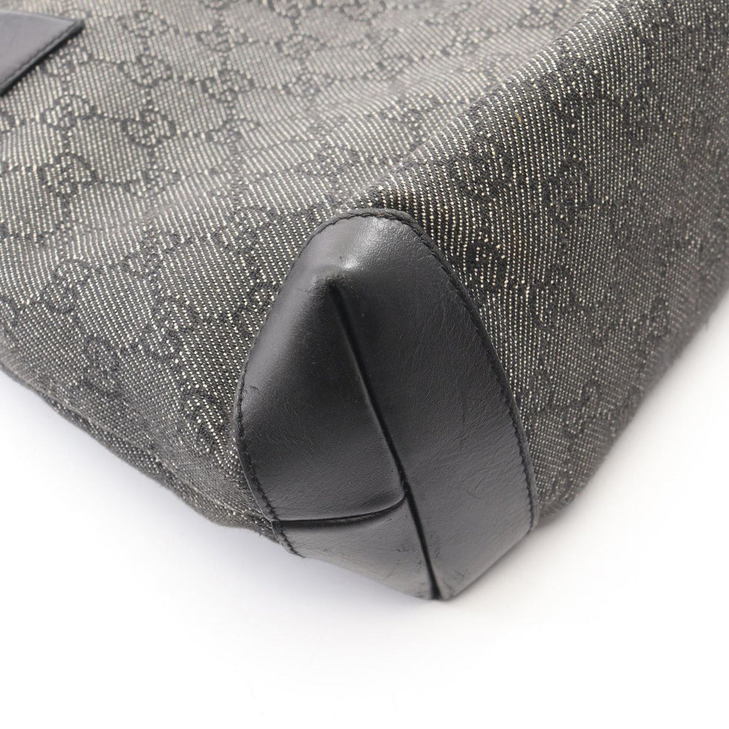 Gucci Shoulder Bag GG Canvas Gray Black