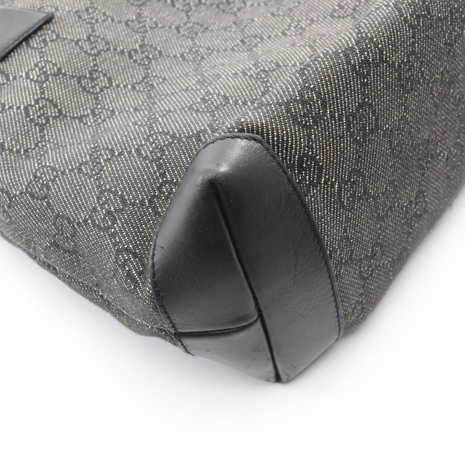 Gucci Shoulder Bag GG Canvas Gray Black