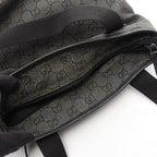 Gucci Shoulder Bag GG Canvas Gray Black