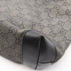 Gucci Shoulder Bag GG Canvas Gray Black
