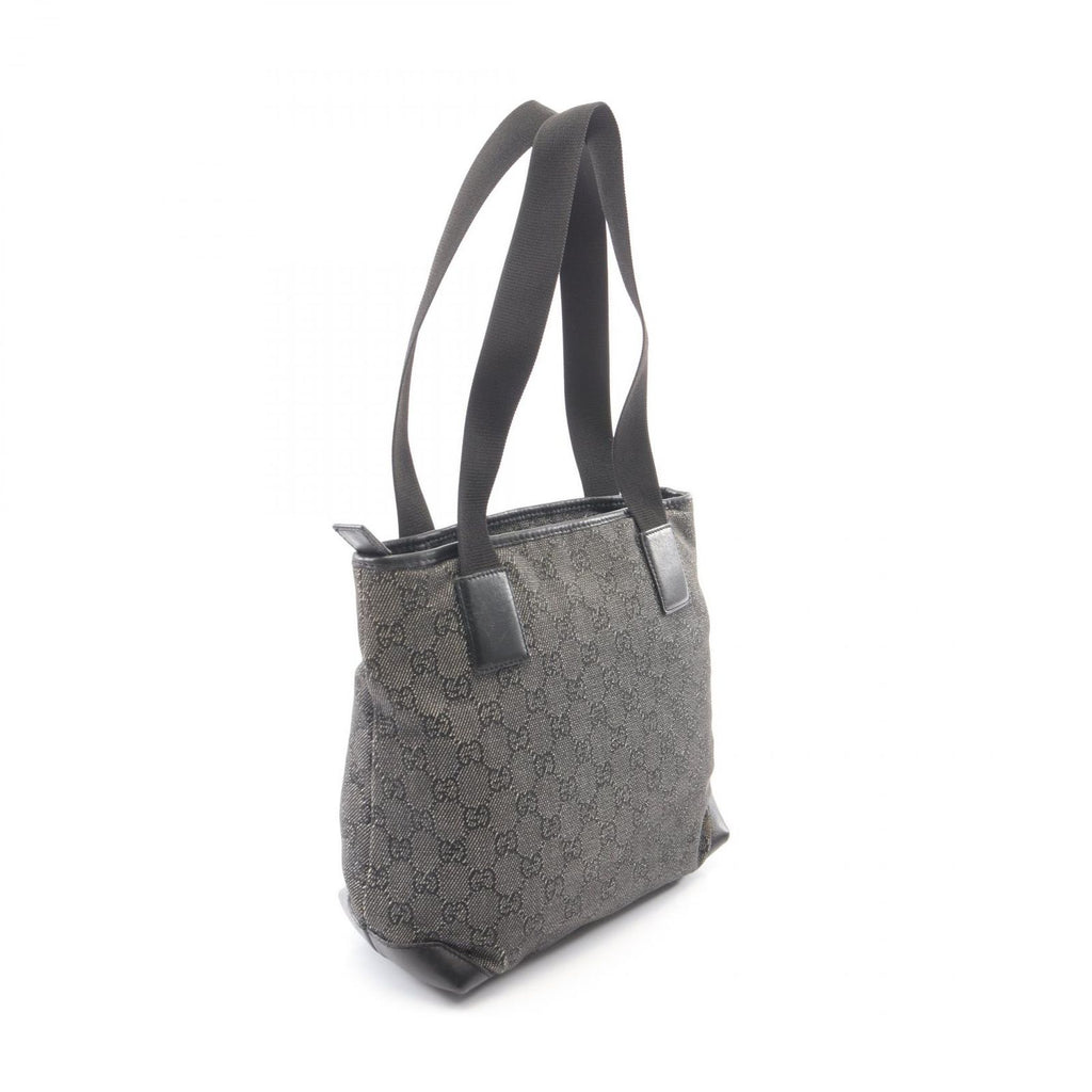 Gucci Shoulder Bag GG Canvas Gray Black