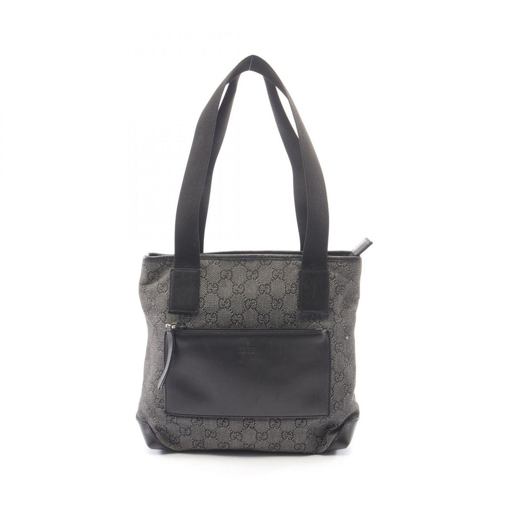 Gucci Shoulder Bag GG Canvas Gray Black