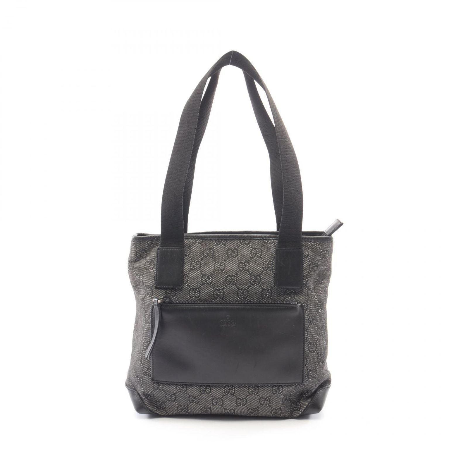 Gucci Shoulder Bag GG Canvas Gray Black