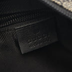 Gucci Shoulder Bag GG Canvas Gray Black