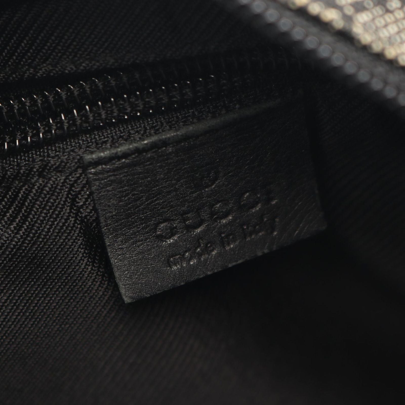 Gucci Shoulder Bag GG Canvas Gray Black