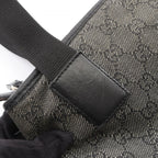 Gucci Shoulder Bag GG Canvas Gray Black