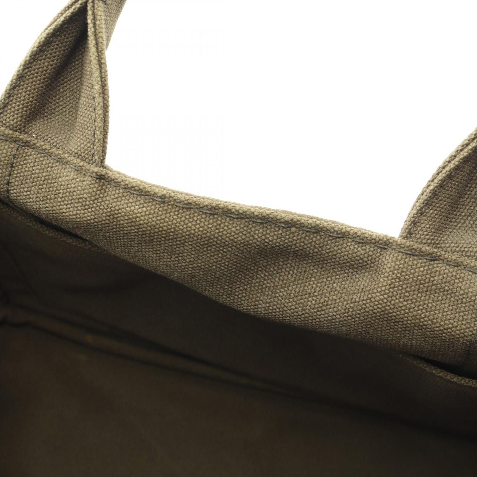 Prada Tote Bag Canapa Khaki Canvas Mini