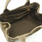 Prada Tote Bag Canapa Khaki Canvas Mini