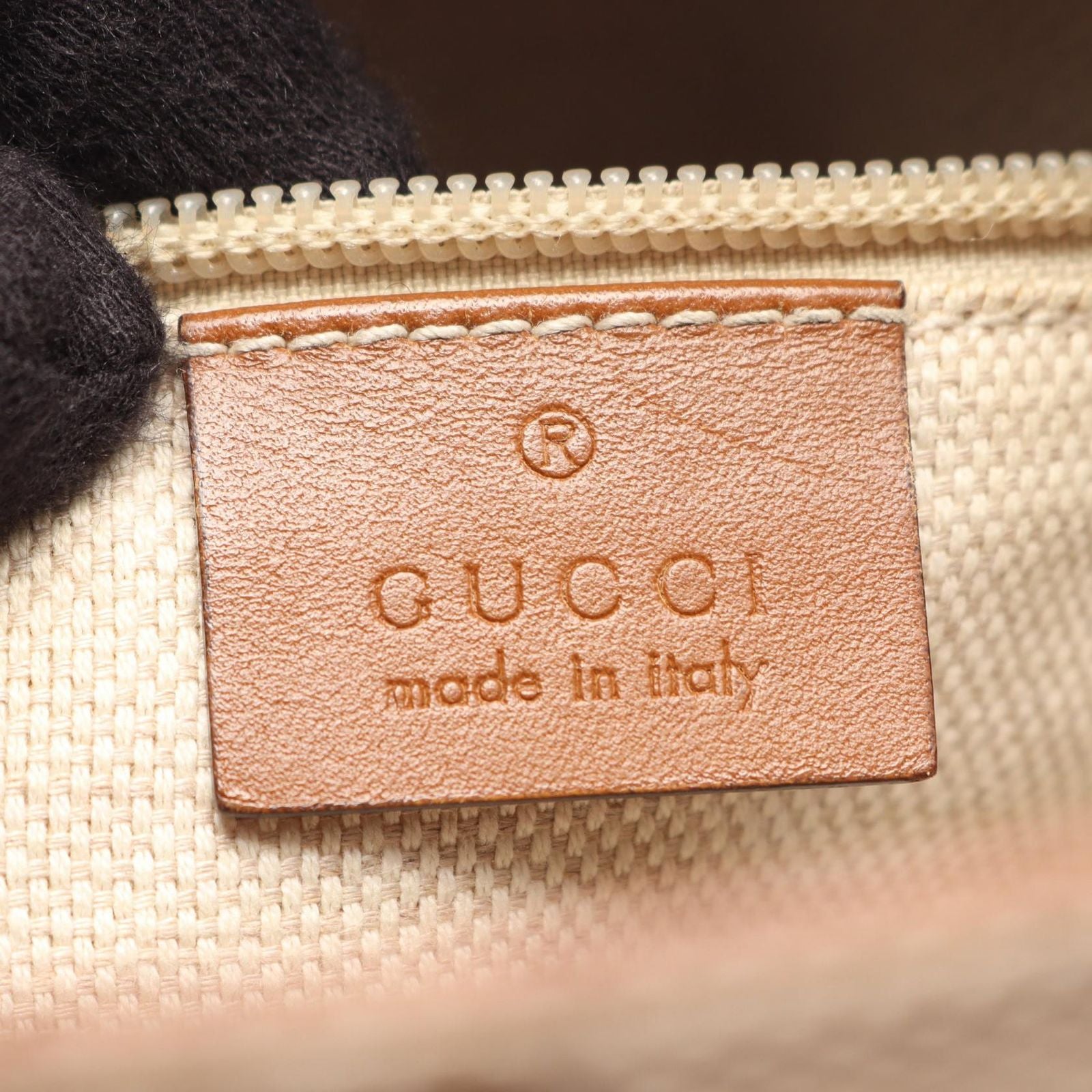 Gucci Shoulder Bag GG Canvas Sherry Line Beige Brown