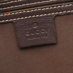 Gucci Shoulder Bag GG Supreme Beige Brown Canvas Leather