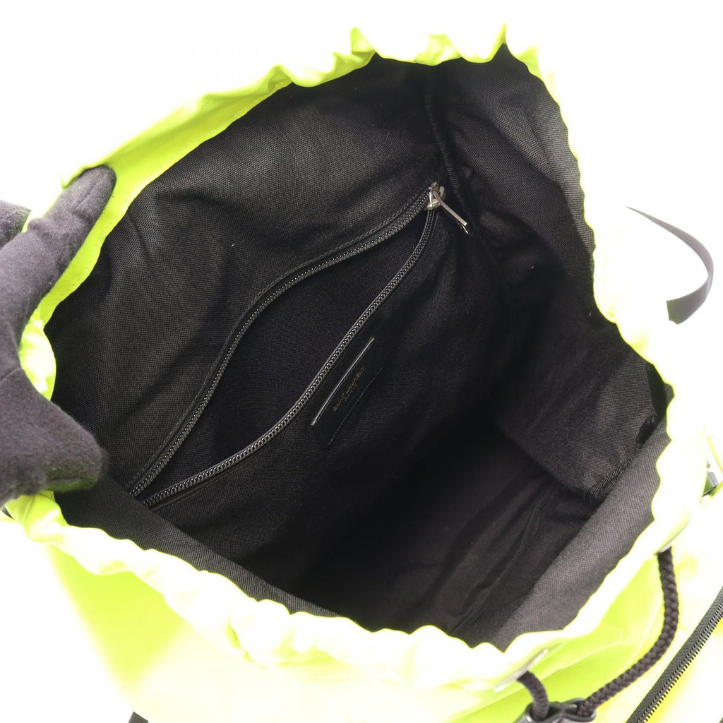 Saint Laurent Paris Backpack Hunting Rock Sac Neon Color Yellow Black Nylon