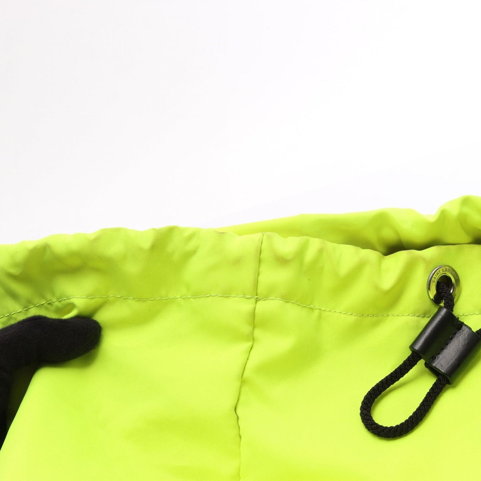 Saint Laurent Paris Backpack Hunting Rock Sac Neon Color Yellow Black Nylon
