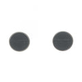 Chanel Earrings Logo Stainless Steel Leather