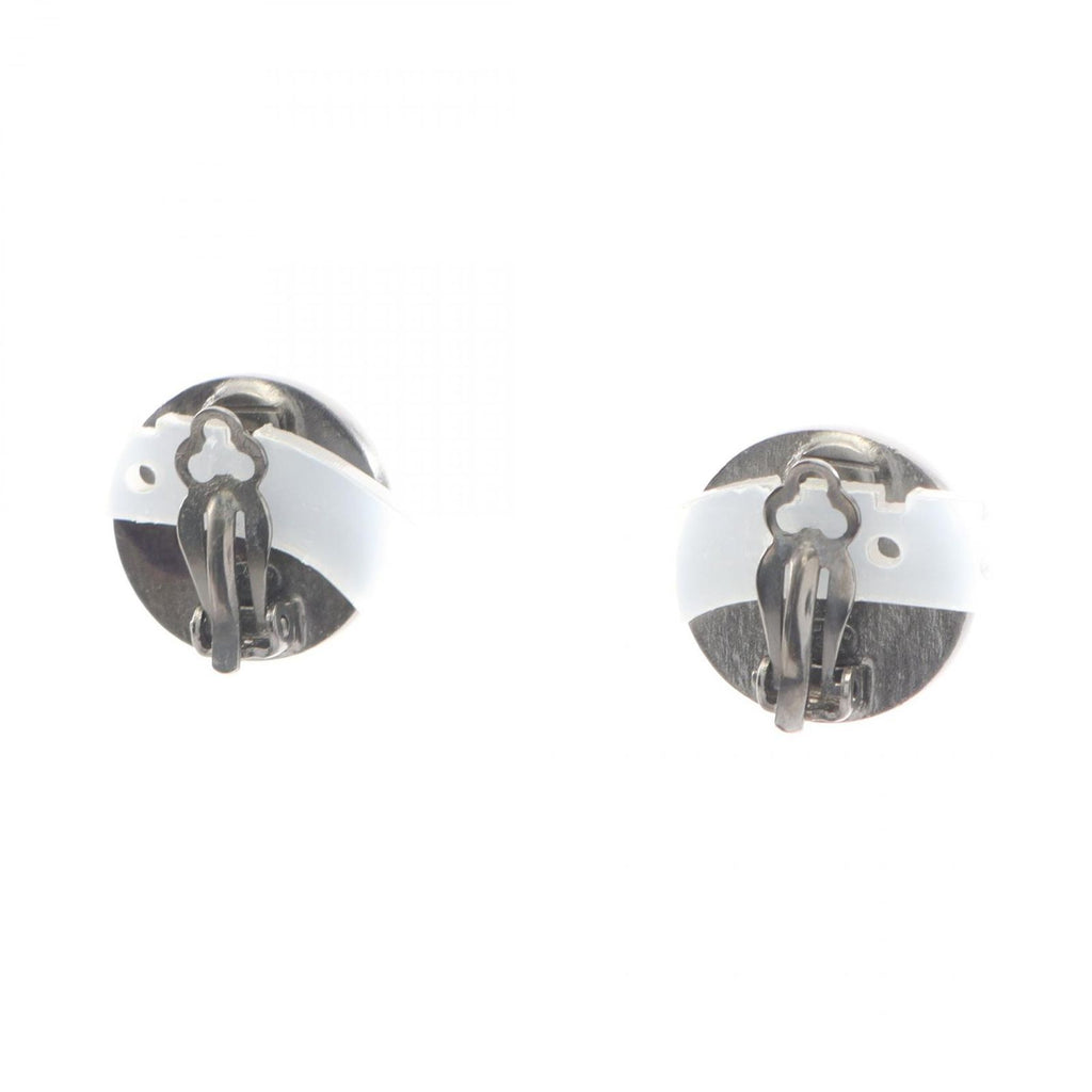 Chanel Earrings Logo Stainless Steel Leather