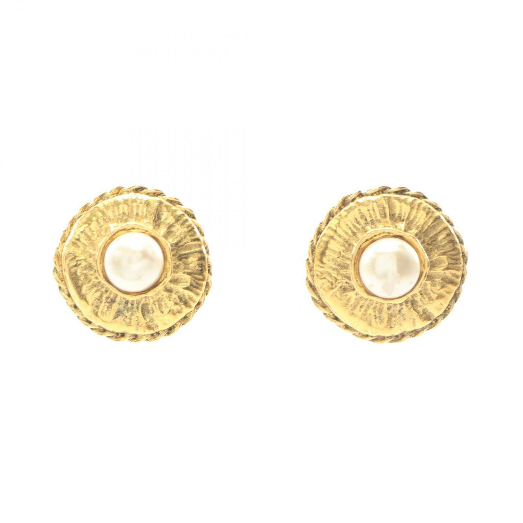 Chanel Earrings Round Gold