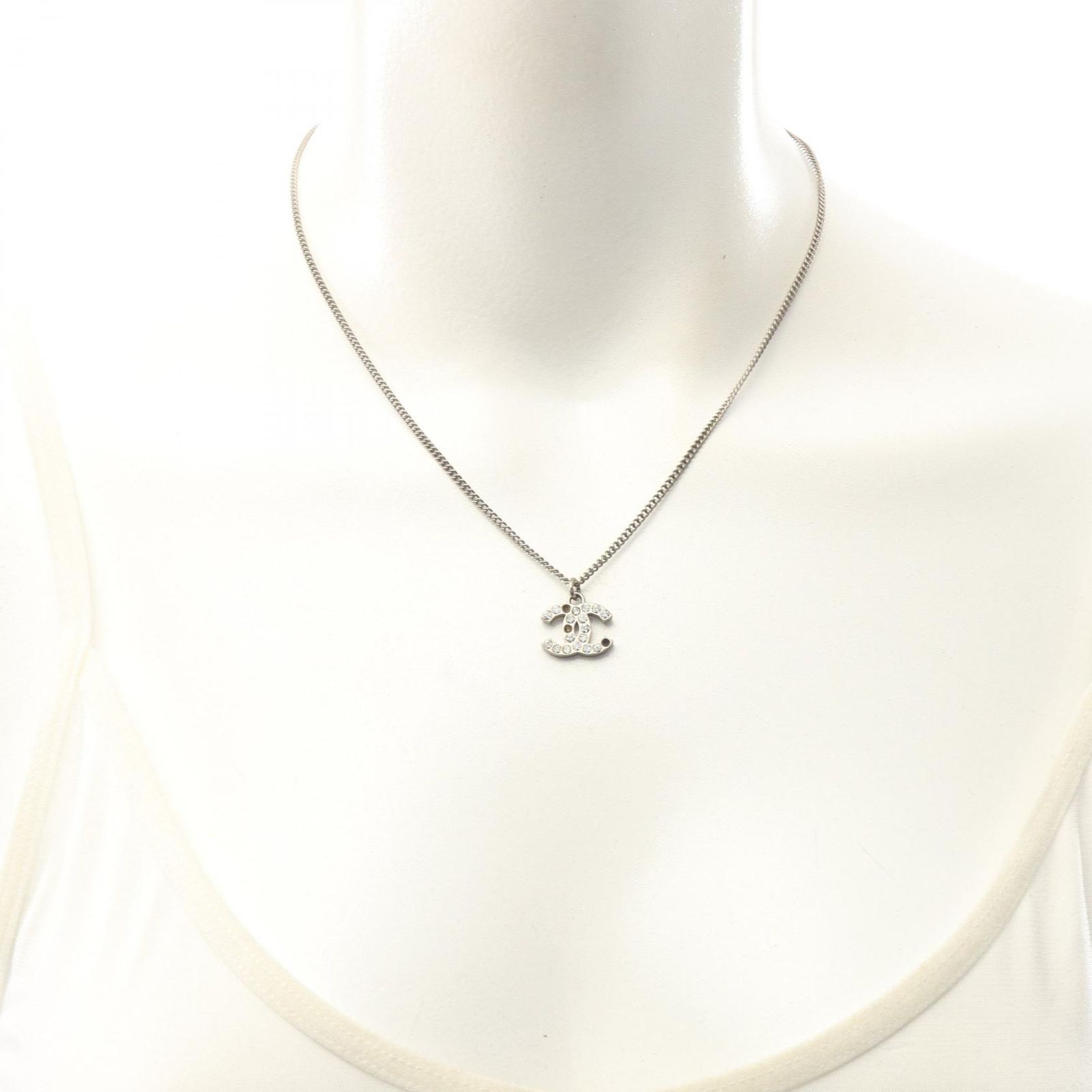 Chanel Necklace CC Logo Stainless Steel