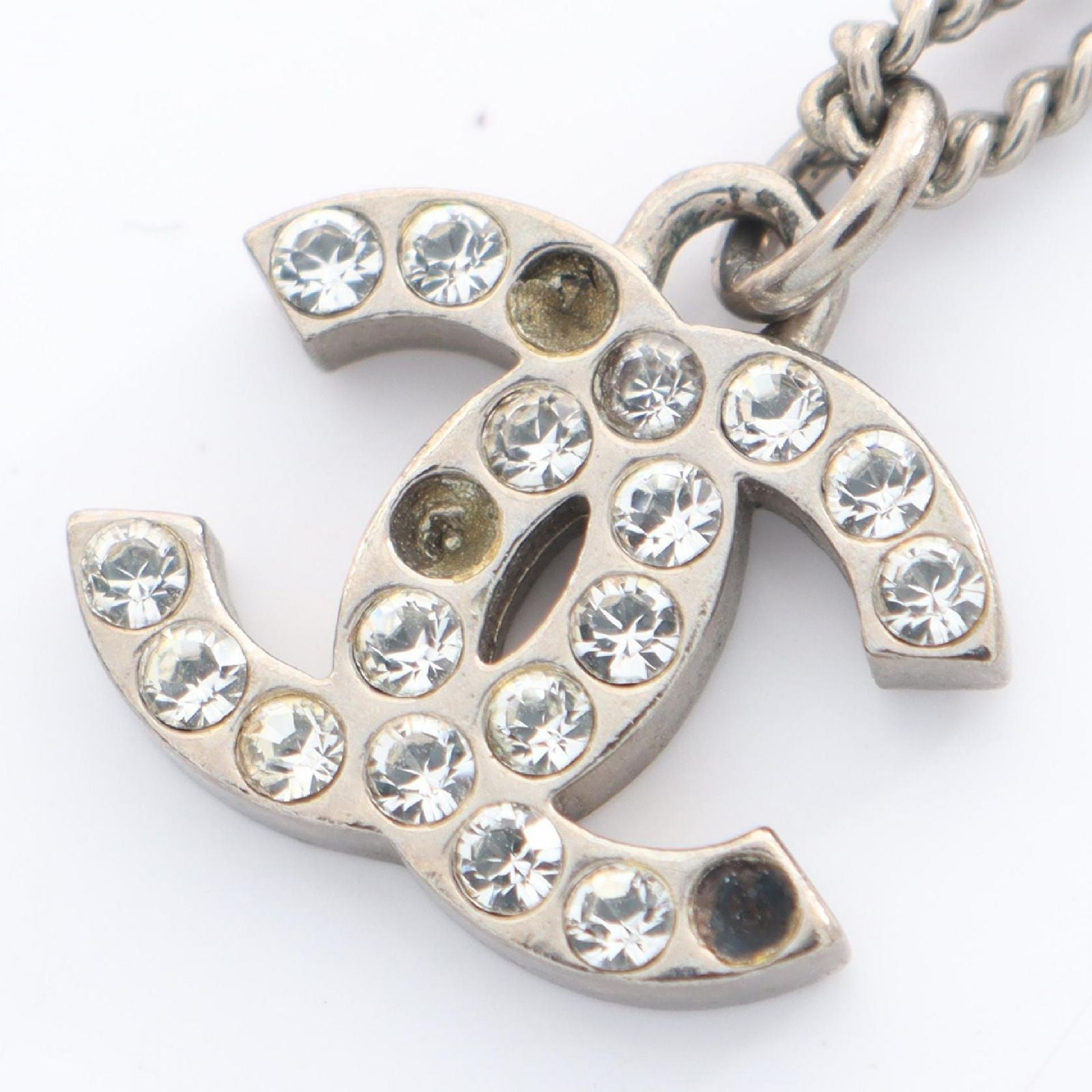 Chanel Necklace CC Logo Stainless Steel