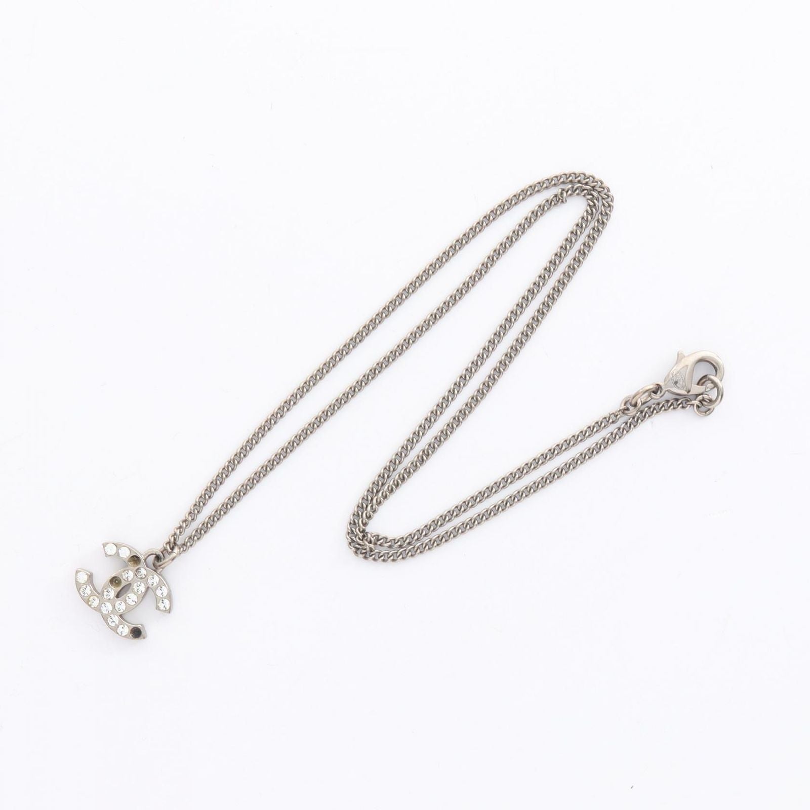 Chanel Necklace CC Logo Stainless Steel