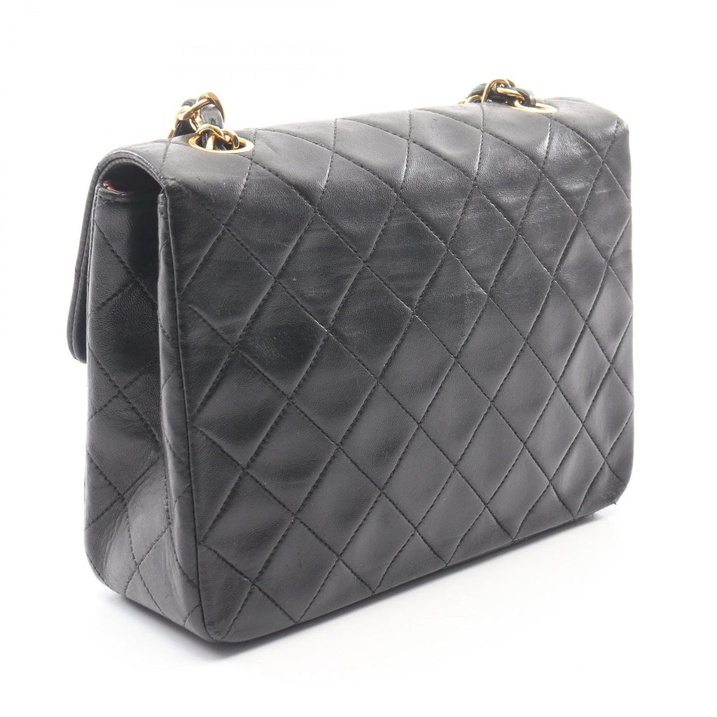 Chanel Shoulder Bag Mini Quilted 20 Black Lambskin