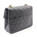 Chanel Shoulder Bag Mini Quilted 20 Black Lambskin