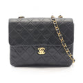 Chanel Shoulder Bag Mini Quilted 20 Black Lambskin
