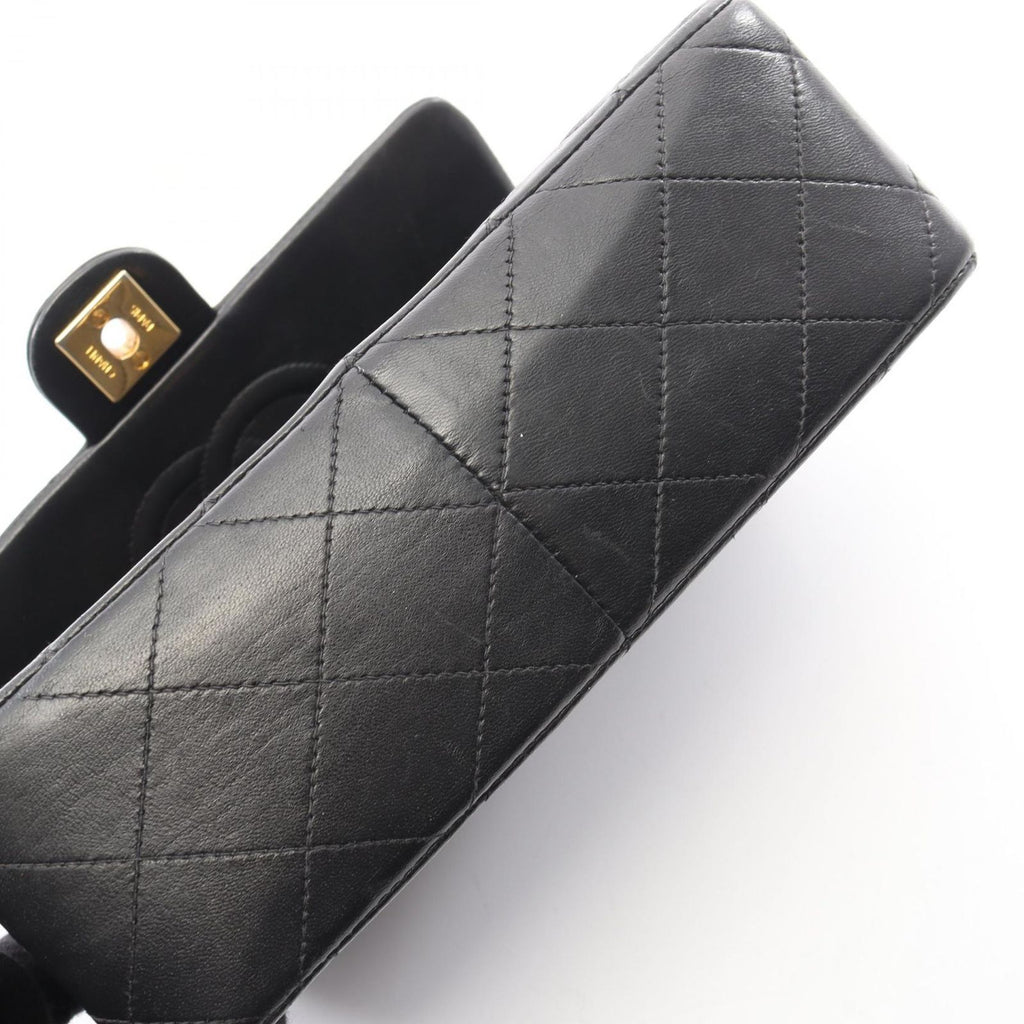 Chanel Shoulder Bag Mini Quilted 20 Black Lambskin