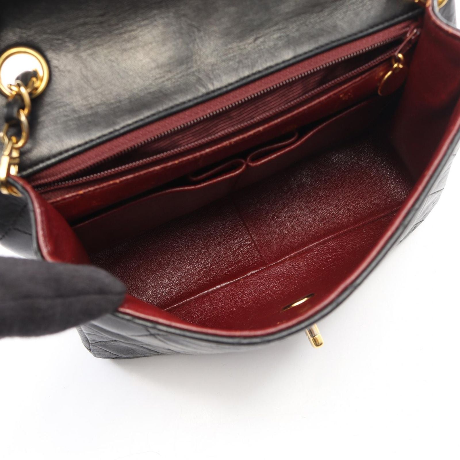 Chanel Shoulder Bag Mini Quilted 20 Black Lambskin