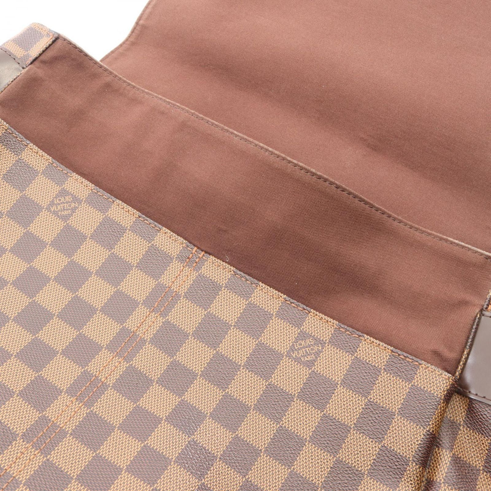 Louis Vuitton Shoulder Bag Bastille Damier Ebene Canvas Leather