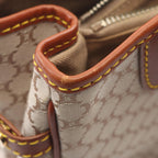 Celine Tote Bag Macadam Beige Brown Canvas Leather