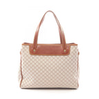 Celine Tote Bag Macadam Beige Brown Canvas Leather