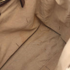Fendi Tote Bag Zucchino Beige Brown Canvas Leather