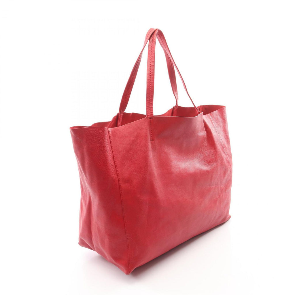 Celine Tote Bag Horizontal Cabas Red Leather