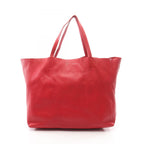 Celine Tote Bag Horizontal Cabas Red Leather