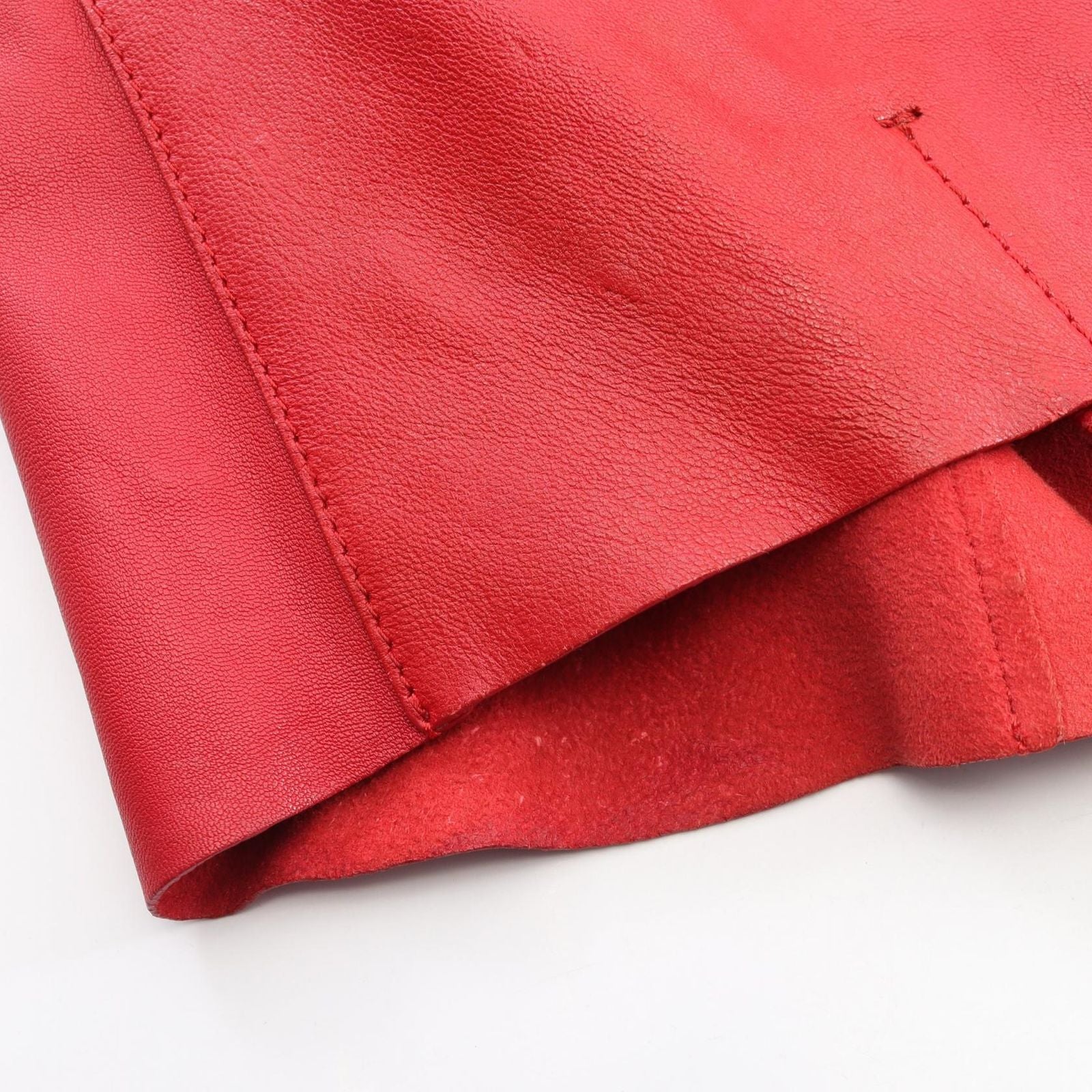 Celine Tote Bag Horizontal Cabas Red Leather