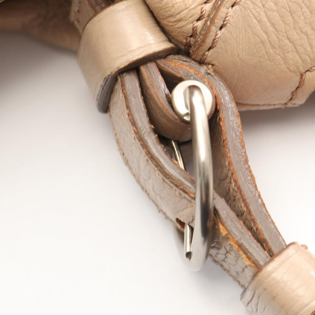 Celine Shoulder Bag Beige Leather