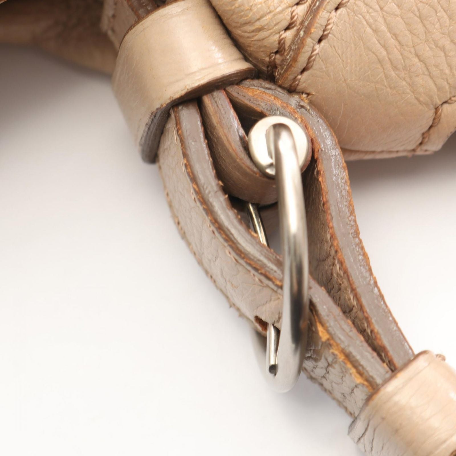 Celine Shoulder Bag Beige Leather