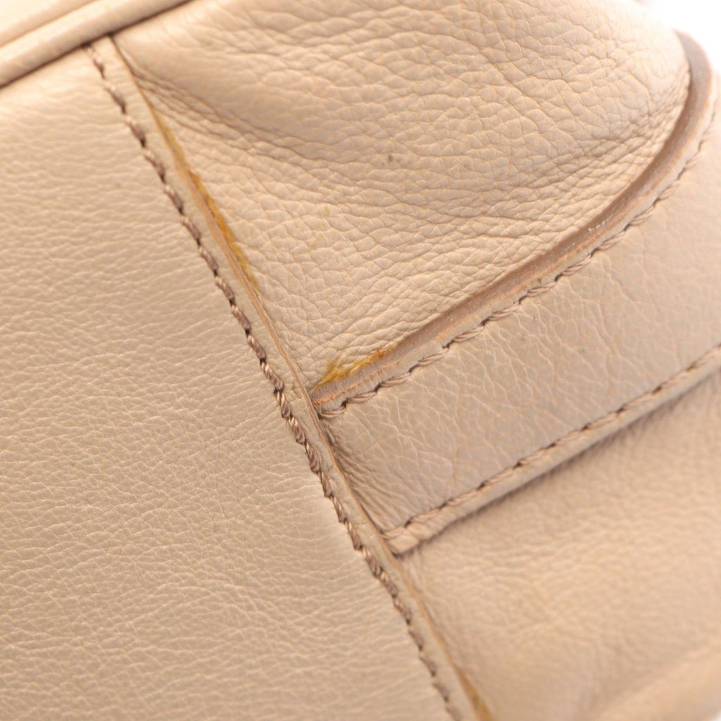 Celine Shoulder Bag Beige Leather