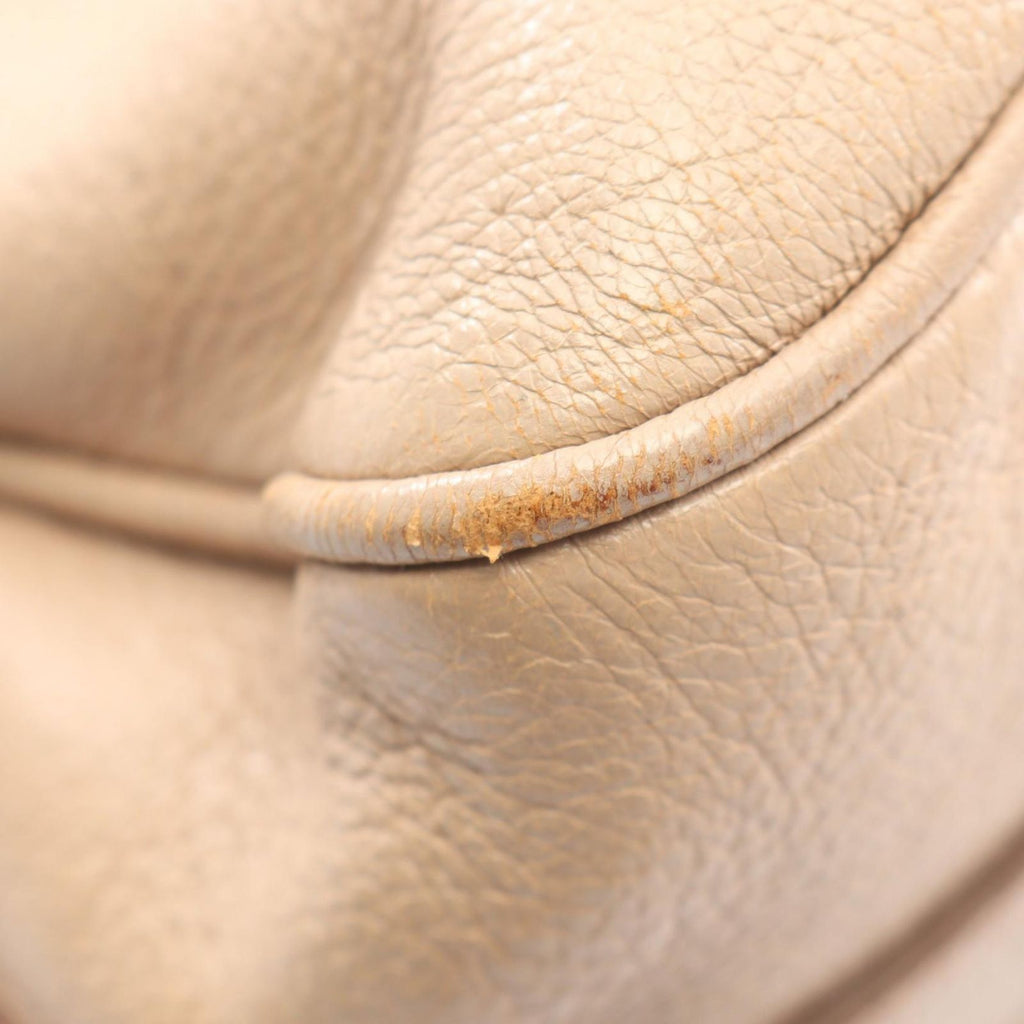 Celine Shoulder Bag Beige Leather