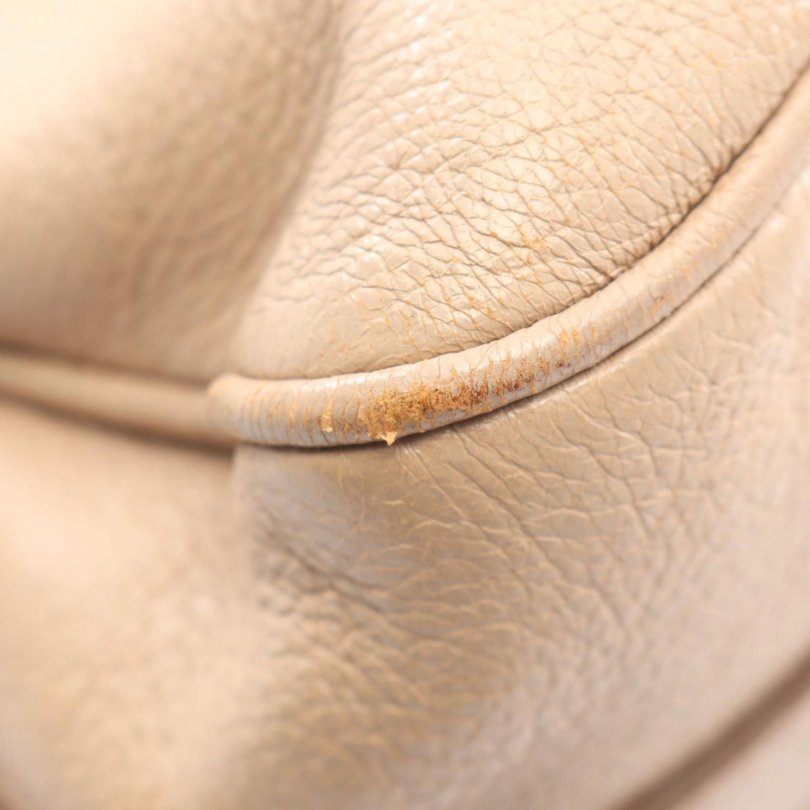 Celine Shoulder Bag Beige Leather