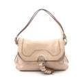 Celine Shoulder Bag Beige Leather